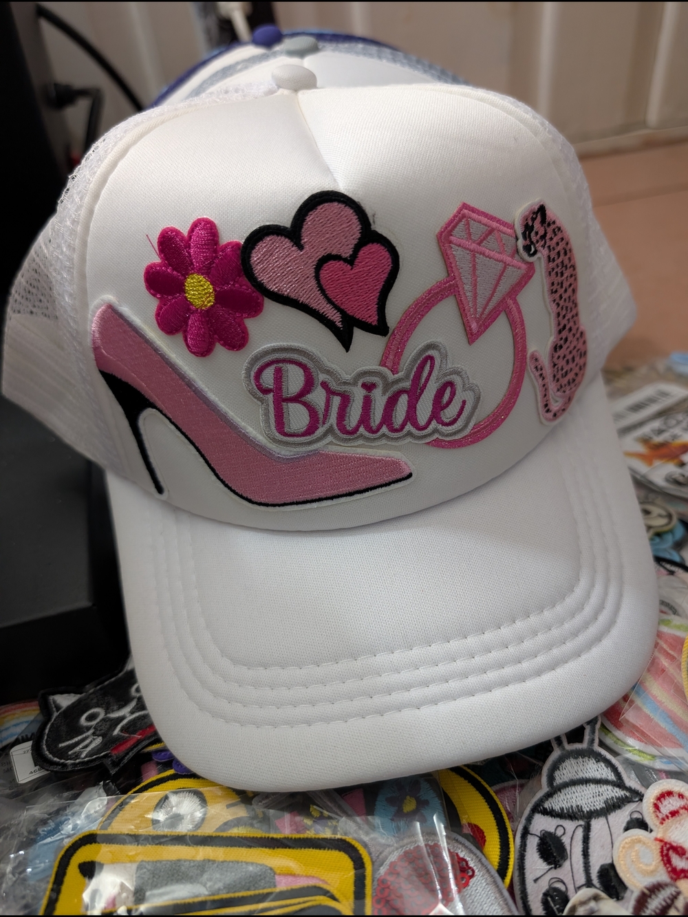 Bride Pink Accent Trucker Hat